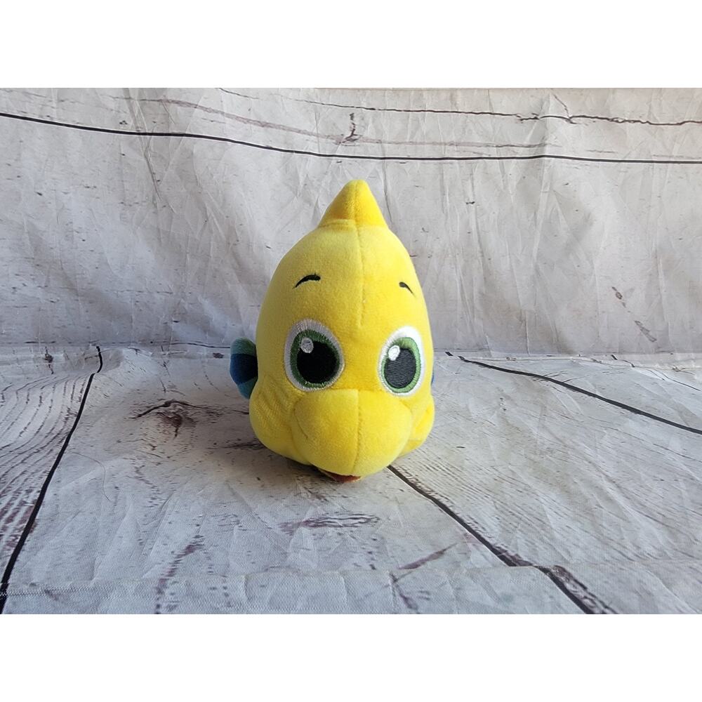 Disney Store Flounder Plush 6in The Little Mermaid Fish Stuffie Animal Toy